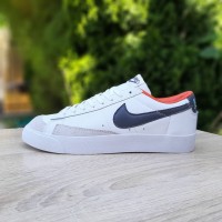 Nike blazer low белый с черным с оранжевым, Размер 44