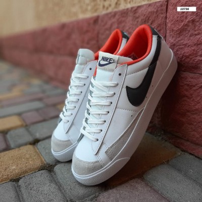 Nike blazer low белый с черным с оранжевым, Размер 44