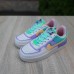 Nike Air Force 1 Shadow бежеві з бірюзою і бузковим, Розмір 38