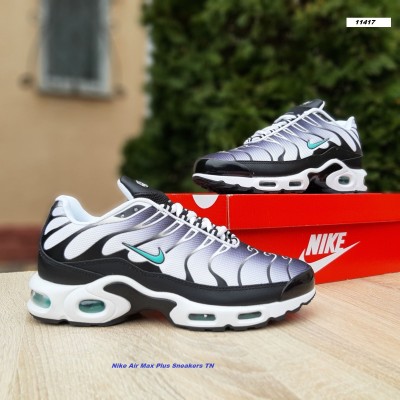 Nike Air Max Plus Sneakers TN белые с черным и салатовым, Размер 44