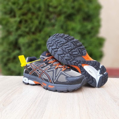 Asics Gel Kahana 8 сірі з чорним та помаранчевим, Розмір 36