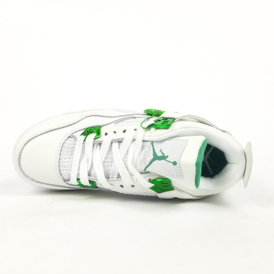 Nike AIR Jordan 4 Retro белые с зеленым, Размер 36