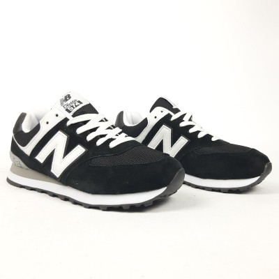 New Balance 574 чорні з білим, Розмір 46