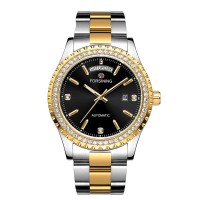 Forsining 6919 Silver-Gold-Black Steel