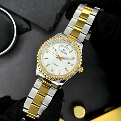 Forsining 6919 Silver-Gold-White Steel