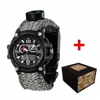 Patriot 012BKSU ВСУ Черные Паракордовый ремешок ACU + Коробка