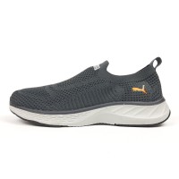 PUMA SOFTRIDE тапкие мокасины слипон серый с оранжевым, Размер 44