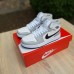 Nike Air Jordan 1 MID білі з сірим, Розмір 45