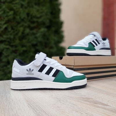 Adidas Forum 84 LOW білі з зеленим, Розмір 43