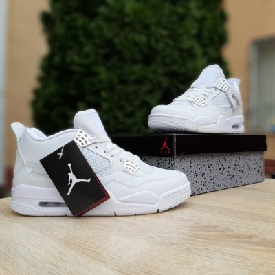 Nike Air Jordan 4 белые, Размер 43