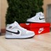 Nike Air Jordan 1 MID білі з сірим, Розмір 45