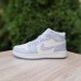 Nike Air Jordan 1 MID молочні з блакитним, Розмір 38