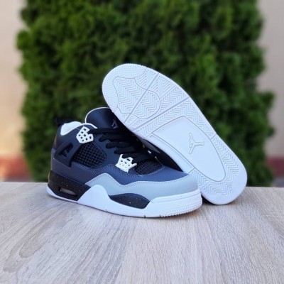 Nike Air Jordan 4 Черные с серым, Размер 43