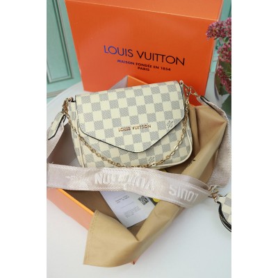 Сумка Louis Vuitton кросс-боди на цепочке бежевая Луи Витон 2 в 1 Сумка Louis Vuitton кросс-боди на цепочке бежевая Луи Витон 2 в 1