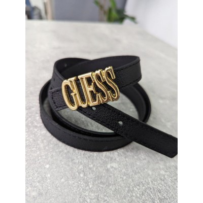 Женский ремень пояс Guess Гесс черный узкий Женский ремень пояс Guess Гесс черный узкий