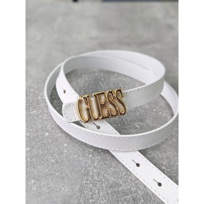 Ремінь жіночий пояс Guess Гесс білий вузький Ремінь жіночий пояс Guess Гесс білий вузький