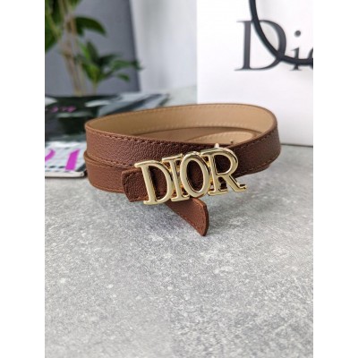 Жіночий ремінь пояс Christian Dior Крістіан Діор теракотовий вузький Жіночий ремінь пояс Christian Dior Крістіан Діор теракотовий вузький