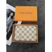 Жіночий гаманець міні Louis Vuitton бежевий у клітку Луї Віттон