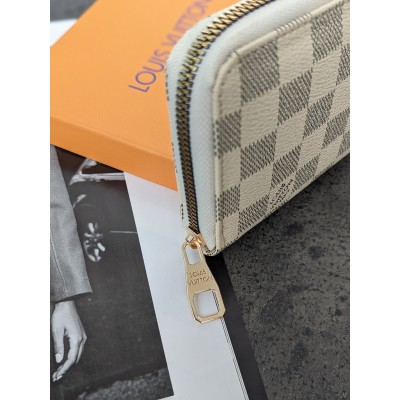 Жіночий гаманець міні Louis Vuitton бежевий у клітку Луї Віттон