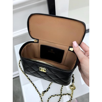 Сумка жіноча клатч Chanel Classic Lambskin чорний Шанель барило
