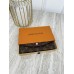 Женский кошелек Louis Vuitton коричневый+ розовый большой конверт  Луи Виттон