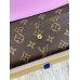 Женский кошелек Louis Vuitton коричневый+ розовый большой конверт  Луи Виттон