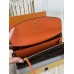 Жіночий гаманець Louis Vuitton коричневий+ оранжевий великий конверт Луї Віттон