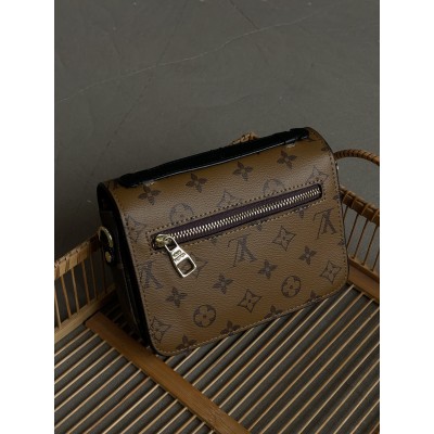 Сумка Луї Вітон метис коричневий моногам міні Louis Vuitton Pochette Metis