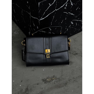 Жіноча сумка Гесс чорний Guess Ginevra Logo Elite крос боді