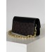 Женская сумка клатч Coach Idol Bag шоколадный на цепочке Коуч