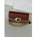 Женская сумка клатч Coach Idol Bag коричневый на цепочке Коуч