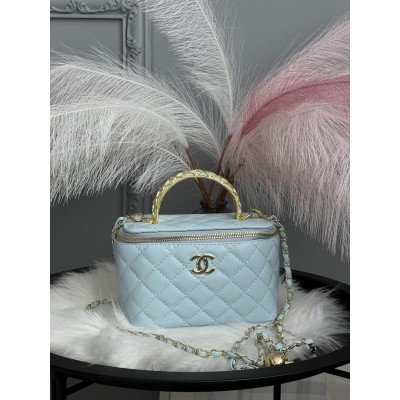 Сумка жіноча клатч Chanel класична Lambskin блакитний Шанель Сумка жіноча клатч Chanel класична Lambskin блакитний Шанель