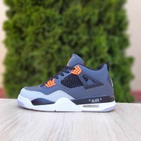 Nike Air Jordan 4 Серые с оранжевым, Размер 44