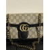 Сумка жіноча Gucci Marmont чорний крос боді через плече Гуччі