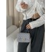 Сумка жіноча клатч через плече Chanel Classic Шанель сірий міні