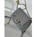 Сумка жіноча клатч через плече Chanel Classic Шанель сірий міні