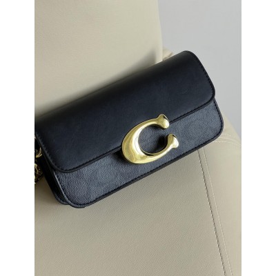 Женская сумка клатч Coach Idol Bag черный на цепочке Коуч