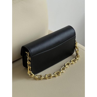 Женская сумка клатч Coach Idol Bag черный на цепочке Коуч