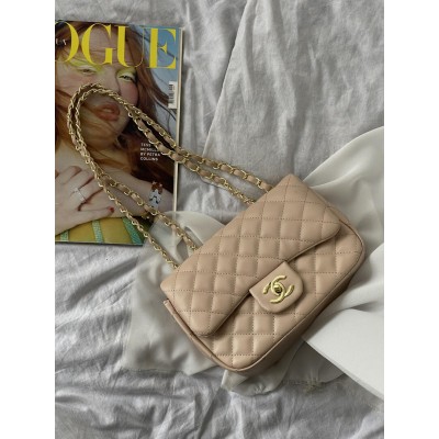 Сумка жіноча Chanel classic - 24 size крос боді бежевий Шанель Сумка жіноча Chanel classic - 24 size крос боді бежевий Шанель