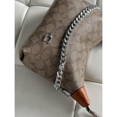 Жіноча сумка Coach Juliet Shoulder Bag коричнево-бежевий Коуч через плече