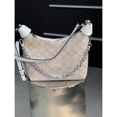 Жіноча сумка Coach Juliet Shoulder Bag біло-бежевий Коуч через плече Жіноча сумка Coach Juliet Shoulder Bag біло-бежевий Коуч через плече