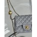 Сумка жіноча клатч через плече Chanel Classic Шанель сірий міні