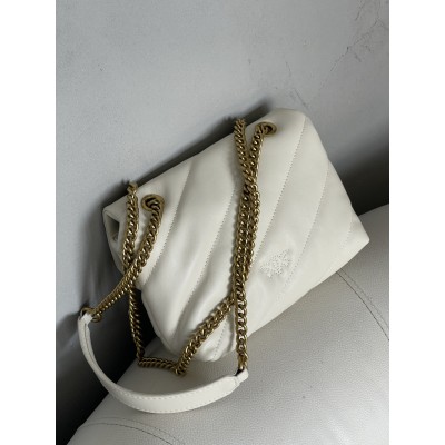 Жіноча сумка Pinko Mini Puff Sea Jewels Bag кремовий через плече Пінко ( PREMIUM)