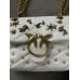 Жіноча сумка Pinko Mini Puff Sea Jewels Bag кремовий через плече Пінко ( PREMIUM)