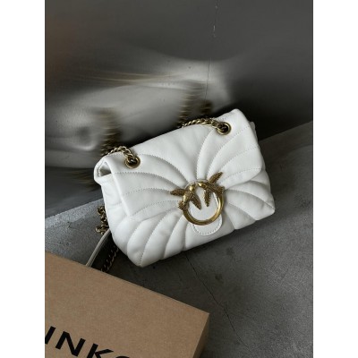 Жіноча сумка стегна Pinko Mini Love Bag Puff Butterfly кремовий через плече Пінко (PREMIUM) Жіноча сумка стегна Pinko Mini Love Bag Puff Butterfly кремовий через плече Пінко (PREMIUM)