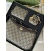 Жіноча сумка клатч Гуччі коричневий. Подарунковий набір Gucci Ophidia жіночий 3 предмети