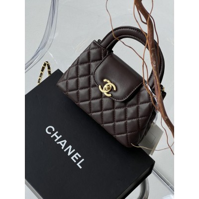 Сумка жіноча Chanel Kelly Bag Premium шоколадний клатч Шанель