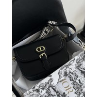 Жіноча сумка Christian Dior Bobby крос боді на широкому плечі чорний класичний Крістіан Діор