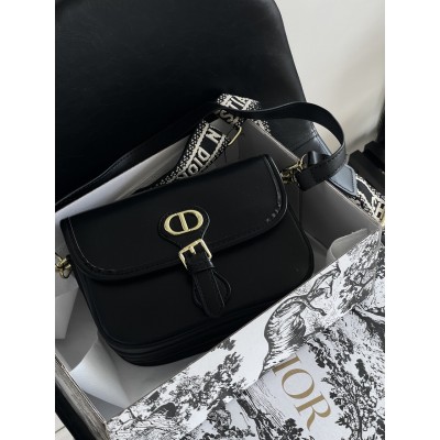 Жіноча сумка Christian Dior Bobby крос боді на широкому плечі чорний класичний Крістіан Діор