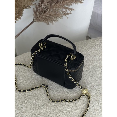 Сумка жіноча клатч Chanel Classic Lambskin чорний Шанель барило